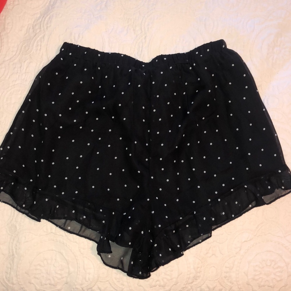 Black Polka Dot Shorts